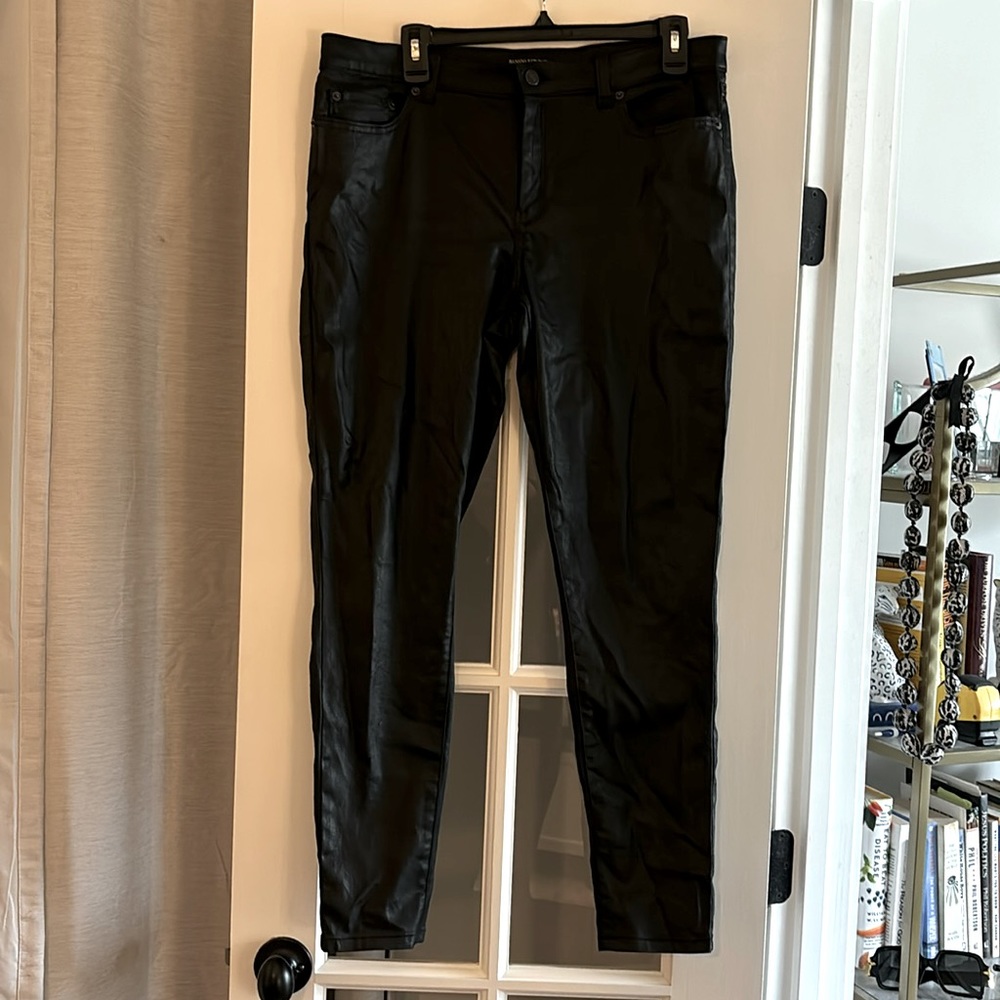 Banana Republic Black Coated Denim. skinny fit